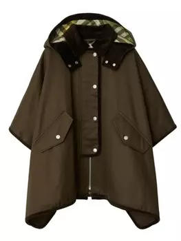 Burberry Kids кейп с капюшоном, зеленый