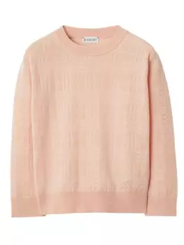 Burberry Kids клетчатый шарф из смесовой шерсти, оранжевый