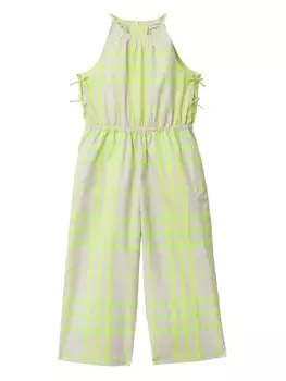 Burberry Kids комбинезон в клетку, нейтральный цвет