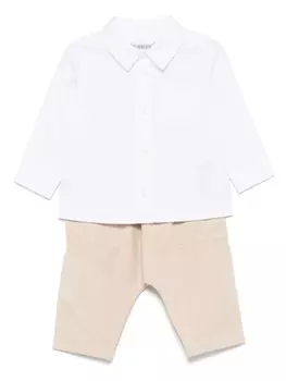 Burberry Kids комплект брюк с вышитым логотипом, нейтральный цвет