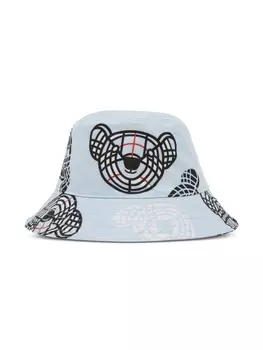 Burberry Kids панама с принтом, синий
