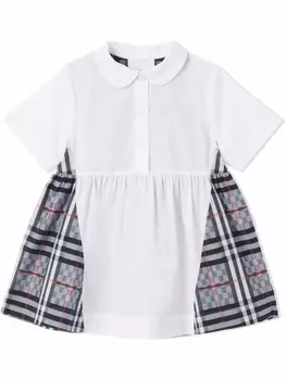 Burberry Kids платье-рубашка в клетку Vintage Check, синий