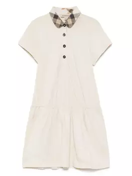 Burberry Kids платье с короткими рукавами, нейтральный