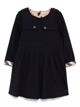 Burberry Kids платье с круглым вырезом, синий