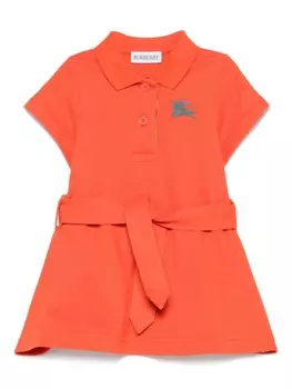 Burberry Kids платье с вышивкой Equestrian Knight, оранжевый