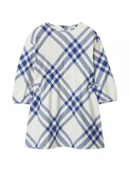 Burberry Kids платье в клетку, белый