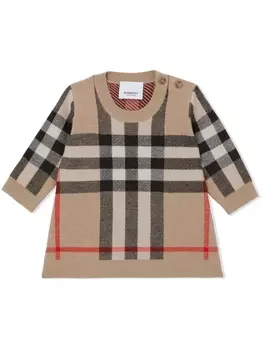 Burberry Kids платье в клетку Vintage Check, коричневый