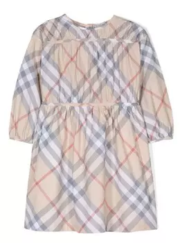 Burberry Kids платье в клетку Vintage Check, коричневый