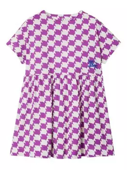 Burberry Kids платье в ломаную клетку, розовый