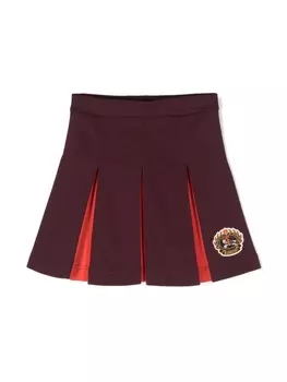 Burberry Kids плиссированная мини-юбка, красный