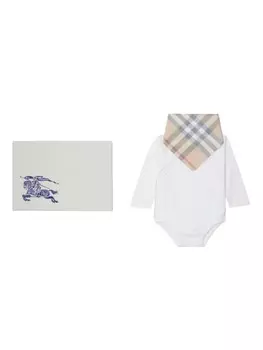 Burberry Kids подарочный комплект из двух предметов для младенца из хлопка, белый
