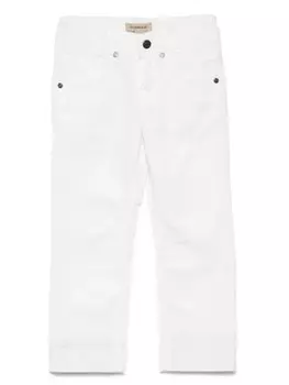 Burberry Kids прямые джинсы, белый