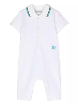 Burberry Kids ромпер Equestrian Knight, белый