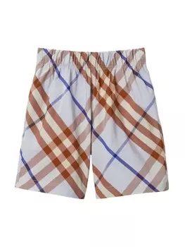 Burberry Kids шорты в клетку, синий