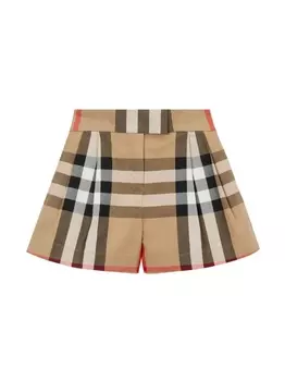 Burberry Kids шорты в клетку Vintage Check, нейтральный цвет