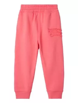 Burberry Kids спортивные брюки Equestrian Knight из хлопка, розовый