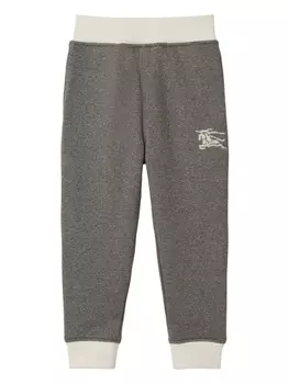 Burberry Kids спортивные брюки с вышивкой Equestrian Knight, серый