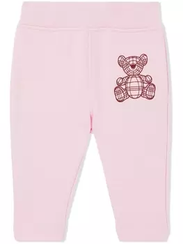 Burberry Kids спортивные брюки Thomas Bear, розовый