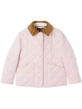 Burberry Kids стеганая куртка, розовый