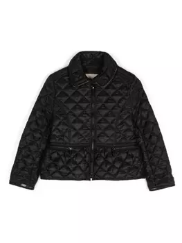 Burberry Kids стеганый пуховик, черный