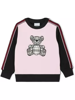 Burberry Kids свитер Thomas Bear с аппликацией, розовый