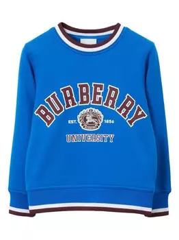 Burberry Kids толстовка College с логотипом, синий
