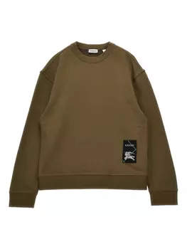 Burberry Kids толстовка с аппликацией, зеленый