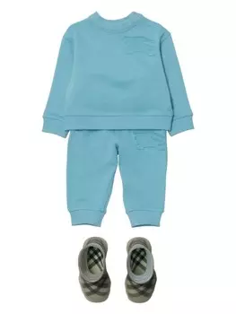 Burberry Kids толстовка с логотипом, синий