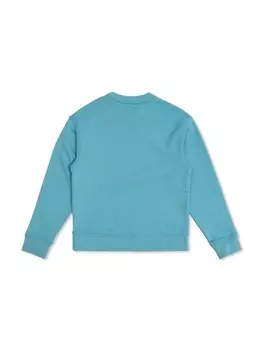 Burberry Kids толстовка с логотипом, синий