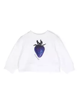 Burberry Kids толстовка с принтом, белый