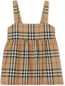 Burberry Kids топ в клетку Vintage Check, нейтральный цвет