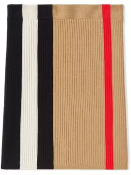 Burberry Kids трикотажная юбка в полоску Icon Stripe, нейтральный