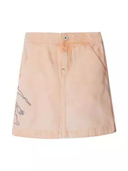 Burberry Kids юбка джинсовая EKD, нейтральный цвет