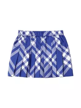 Burberry Kids юбка Knight в клетку IP, синий
