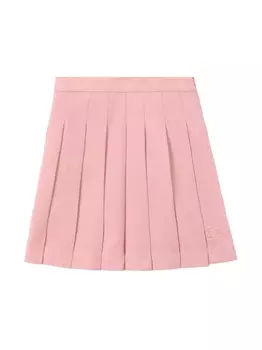 Burberry Kids юбка с вышитым логотипом EKD и складками, розовый