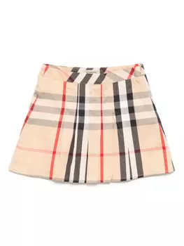 Burberry Kids юбка в клетку, нейтральный