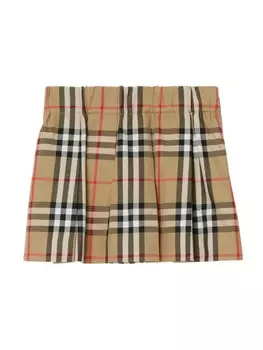 Burberry Kids юбка в клетку Vintage Check, нейтральный цвет