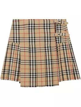 Burberry килт в клетку Vintage Check, нейтральный цвет