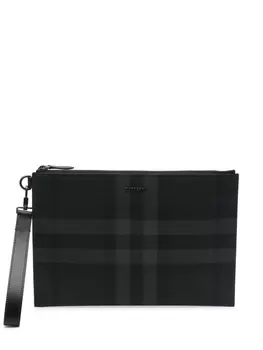 Burberry клатч в клетку, серый