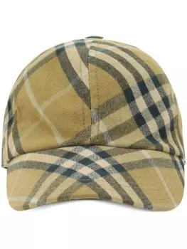 Burberry клетчатая хлопковая шапочка, нейтральный цвет
