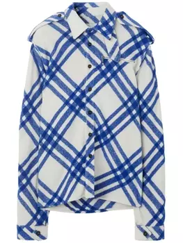 Burberry клетчатая куртка-рубашка, синий