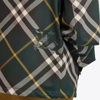 Burberry Клетчатая куртка с капюшоном и логотипом EKD, зеленый