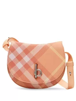 Burberry клетчатая мини-сумка Rocking Horse, оранжевый