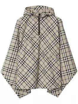 Burberry клетчатая накидка, нейтральный цвет