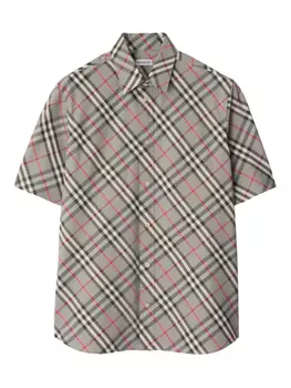 Burberry клетчатая рубашка, серый