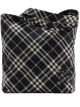 Burberry клетчатая сумка-тоут, черный
