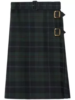 Burberry клетчатая юбка, зеленый