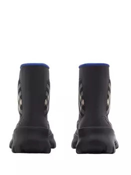 Burberry клетчатые сапоги, черный