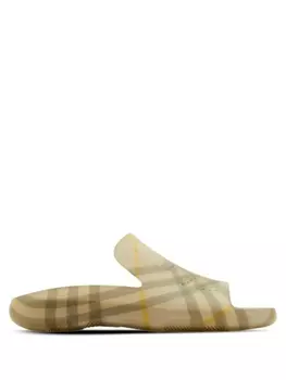 Burberry клетчатые слайды Stingray, нейтральный цвет