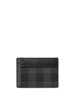 Burberry клетчатый картхолдер с зажимом для банкнот, серый